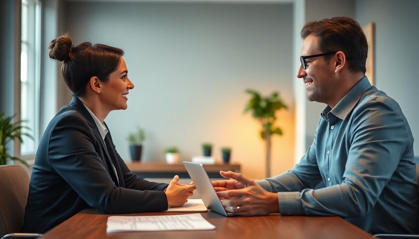 Headhunter Braunschweig in an engaging consultation with a candidate, exemplifying professional recruiting services.