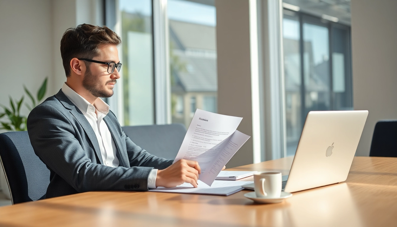 Headhunter Kiel arbeitet in einem modernen Büro und sucht Talente.