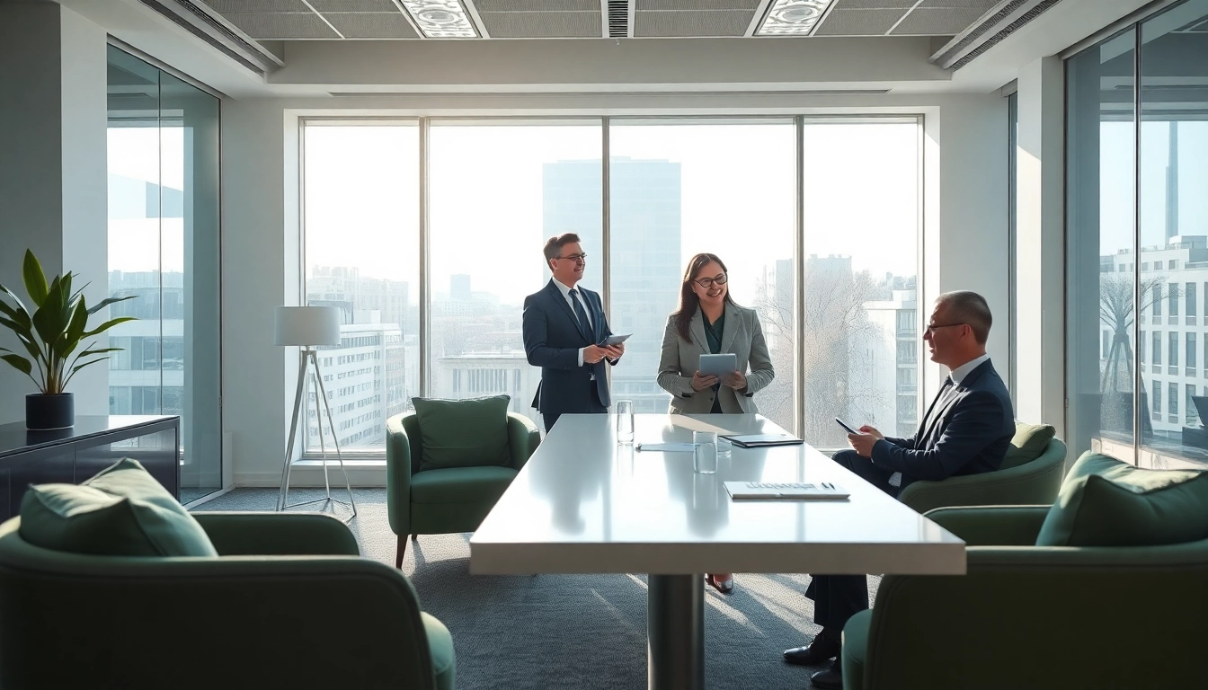 Headhunter Köln im Gespräch mit einem talentierten Bewerber in einem modernen Büro.