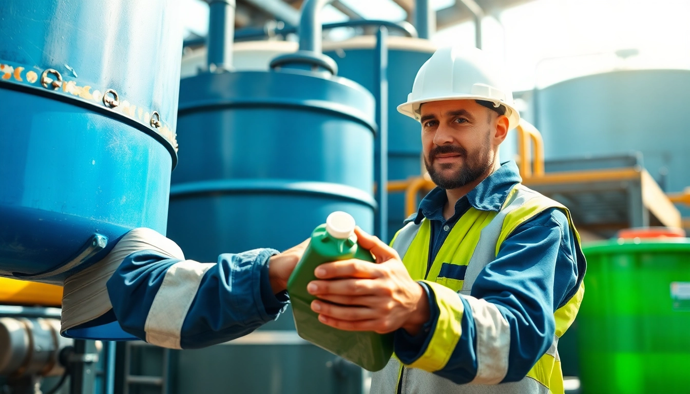 Heizöl entsorgen durch Fachkräfte in einem professionellen Umfeld, das Recyclingprozesse zeigt.