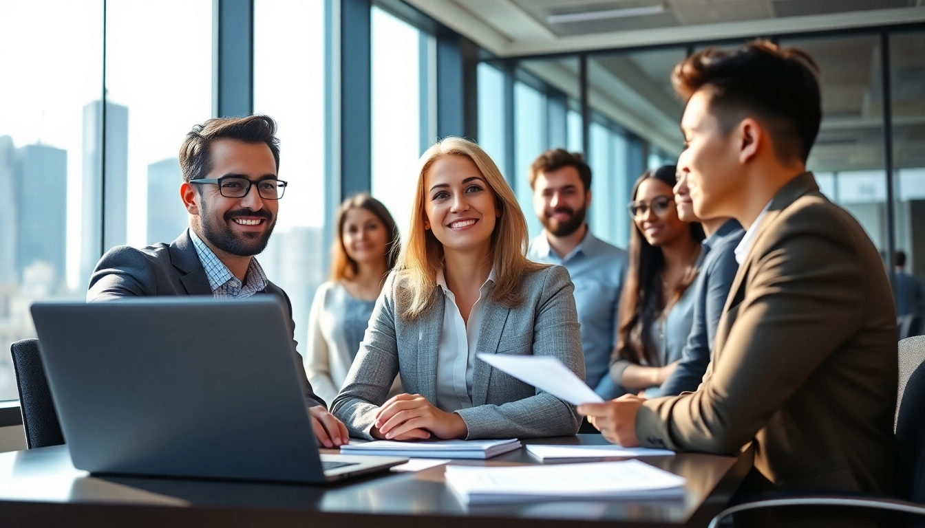 Headhunter IT vermittelt Talente in einer modernen Büroumgebung.