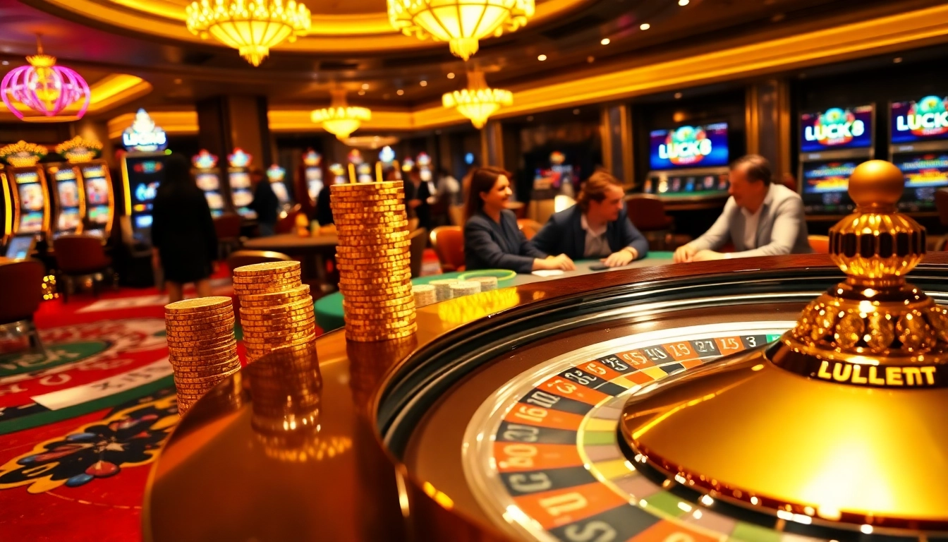 Trải nghiệm bầu không khí hồi hộp của LUCK8 với những trò chơi hấp dẫn và hình ảnh casino sống động.