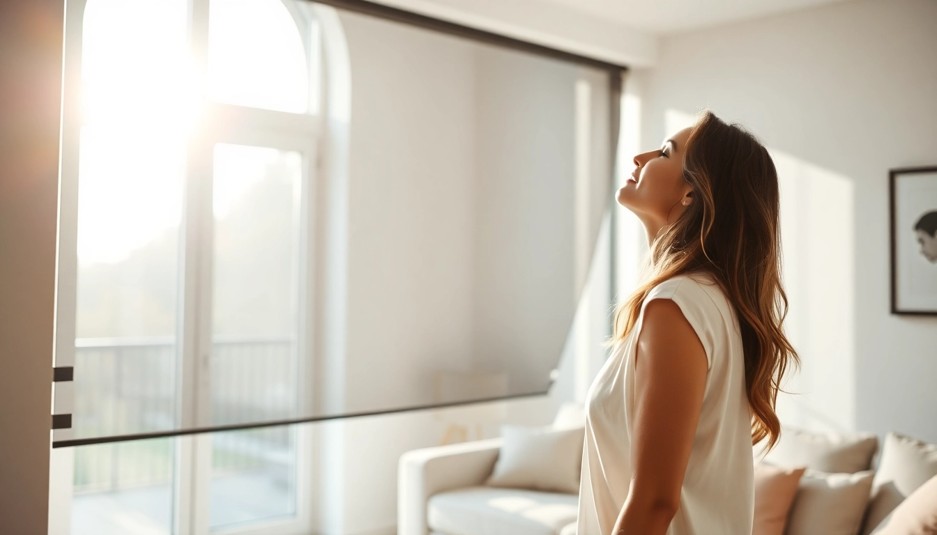 Fliegengittermaxx zeigt elegantes Insektenschutzsystem in hellen Raum.