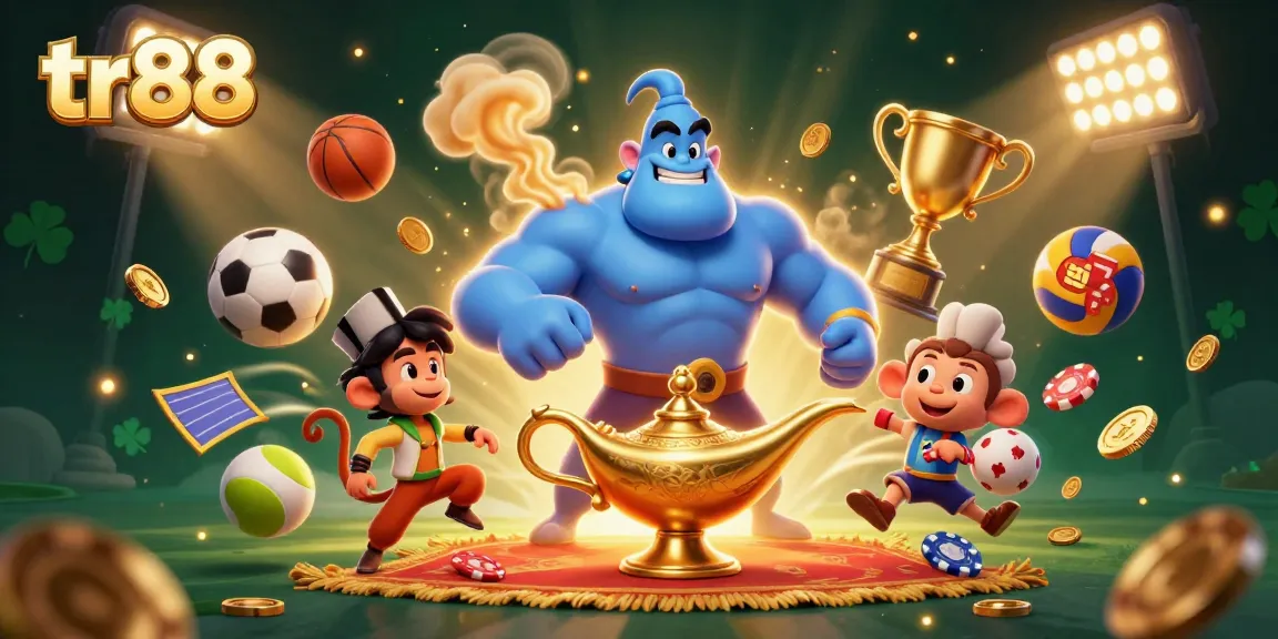 Experience winning strategies at tr88 with vibrant casino-themed 3D illustration featuring winning elements.